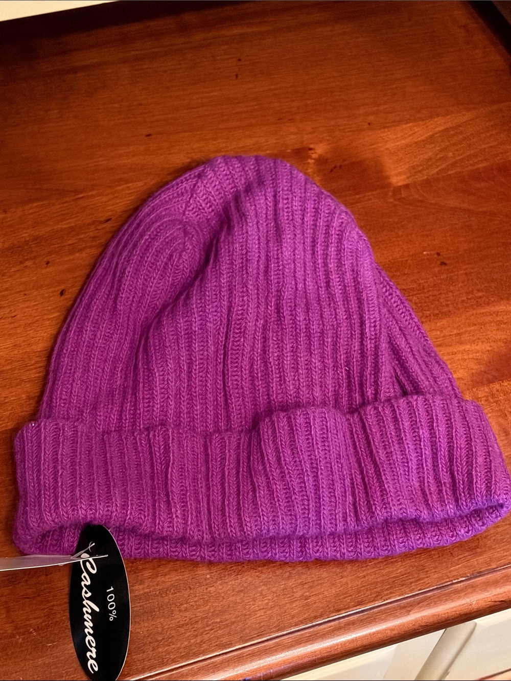 Portolano Purple Cashmere Beanie